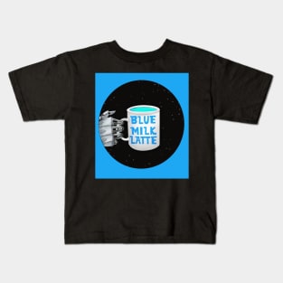 Blue Milk Latte Logo Kids T-Shirt